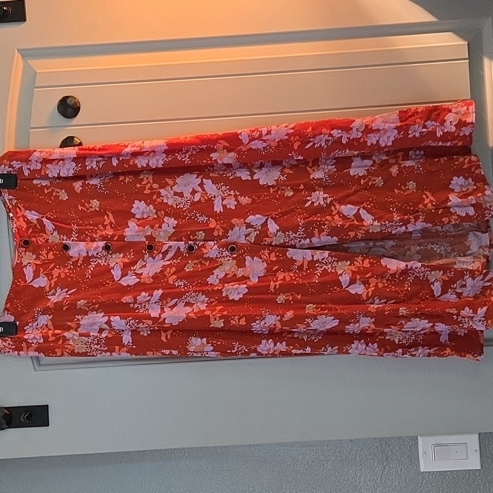 NWOT free the people orange skirt